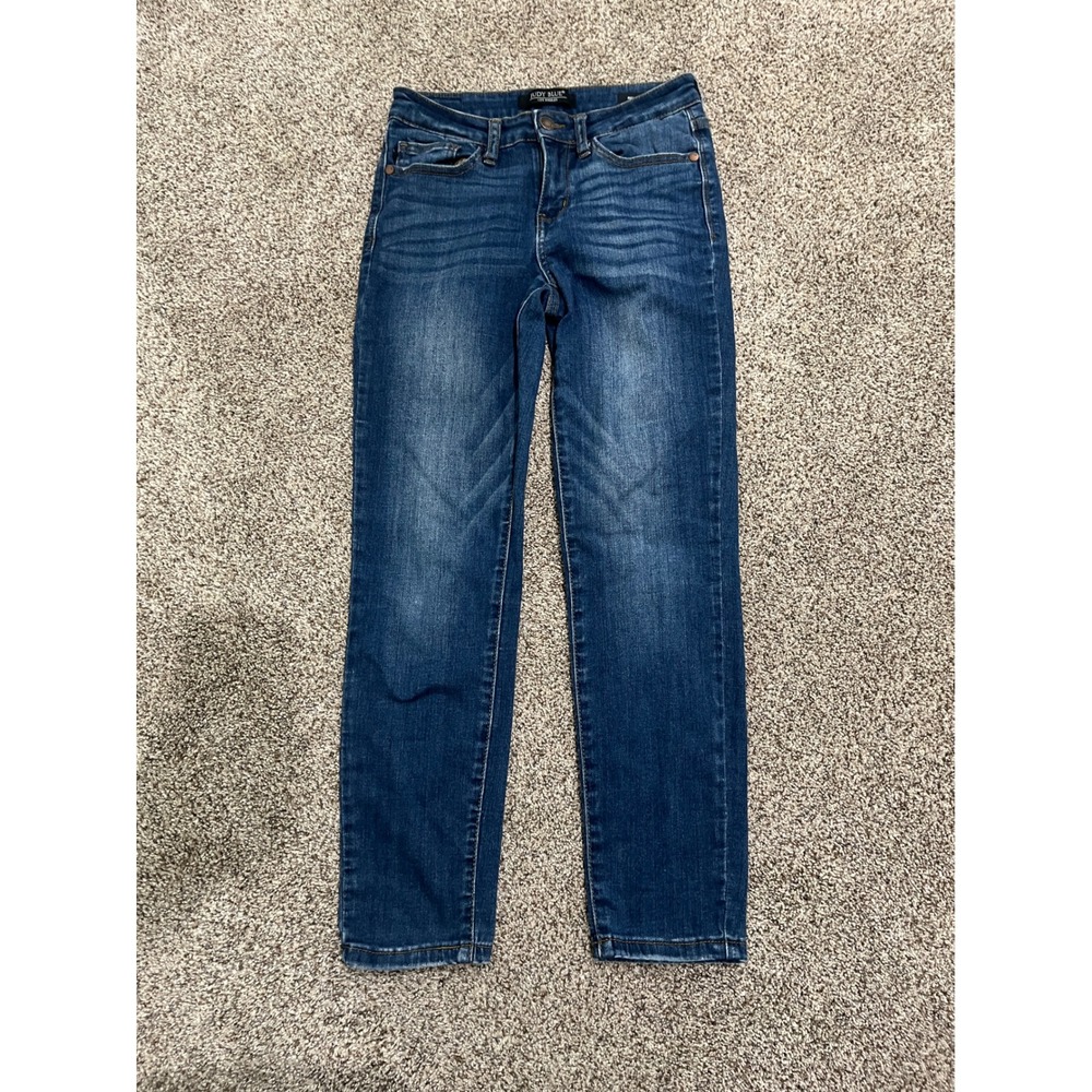 Judy Blue Straight Leg Jeans in Dark Indigo Blue